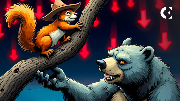 Токен PNUT на Solana: приближение к ключевой поддержке и анализ медвежьего тренда