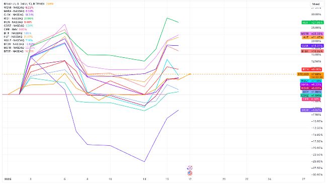 Криптомайнери США подвоїли видобуток біткоїнів до 100 тисяч, але результати акцій компаній різняться