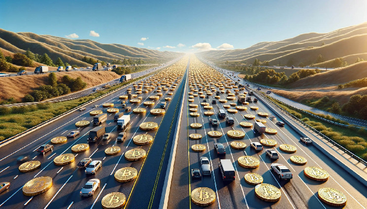 Биткоин: разгрузка сети в феврале