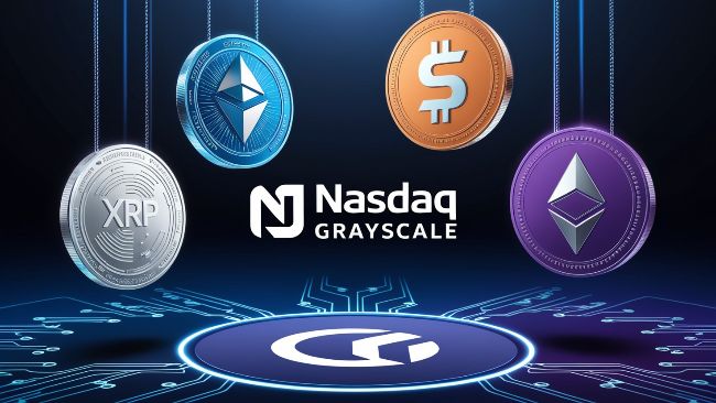 Криптовалюты под прицелом: Nasdaq рассматривает ETF от Grayscale на XRP, Litecoin и Solana, а Cardano укрепляет свои позиции на рынке