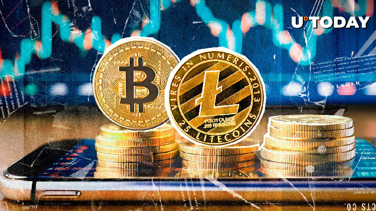 Лайткоин демонстрирует рост открытых позиций, опережая биткойн на фоне общего падения рынка