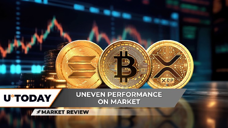 Солана в зоне риска, Биткойн на пути к $100,000, XRP: начало роста или возврат к падению?