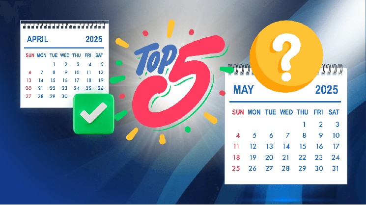 Топ-5 альткоинов мая 2025 года: кто удержит приросты после апофеоза апреля