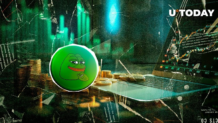 Цена лягушачьей мем-криптовалюты PEPE выросла на 42% за 24 часа на фоне крупных транзакций и общего ралли на рынке