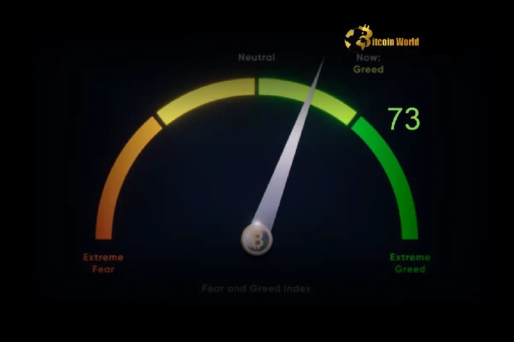 Индекс страха и жадности: оптимизм на крипторынке достиг 73, сигнализируя о жадности