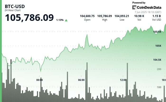 Биткойн стабильнее политических конфликтов: курс выше $105,000 несмотря на угрозы Трампа Маску