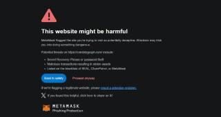 Cointelegraph предупреждает о мошенническом всплывающем окне, призывающем подключать криптокошельки для ICO Airdrops и украшающимся поддельной проверкой