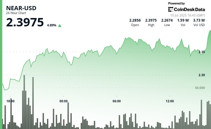 Зростання протоколу NEAR на 5%: позитивні настрої та активність торгів