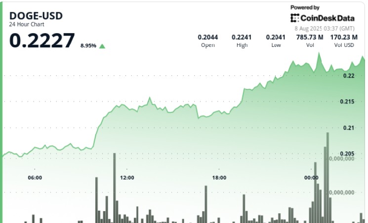 DOGE підскочив на 8% завдяки закупівлі китів: нові цінові рівні та перспективи розвитку.