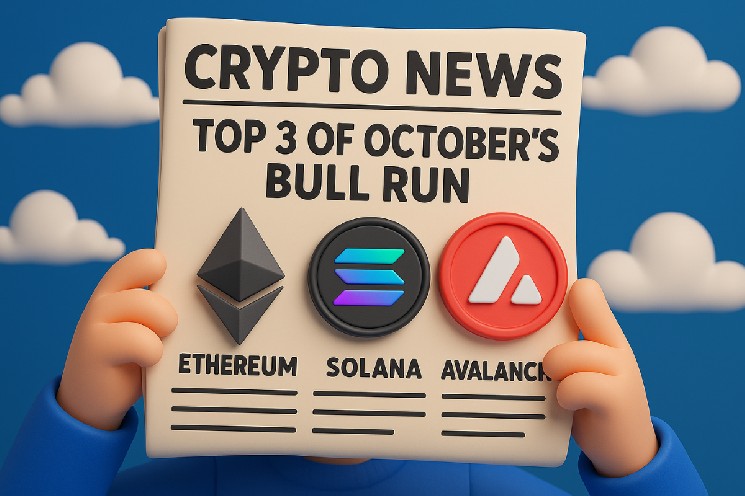Ефіріум, Солана та Аваланж: Топ-3 криптовалюти для покупки у жовтні 2025 року та перспективи MAGACOIN FINANCE.