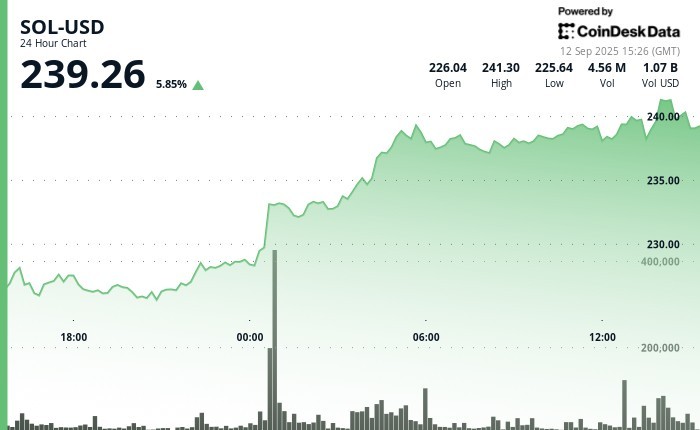 Solana преодолевает уровень $240: аналитики предсказывают рост до $1,314
