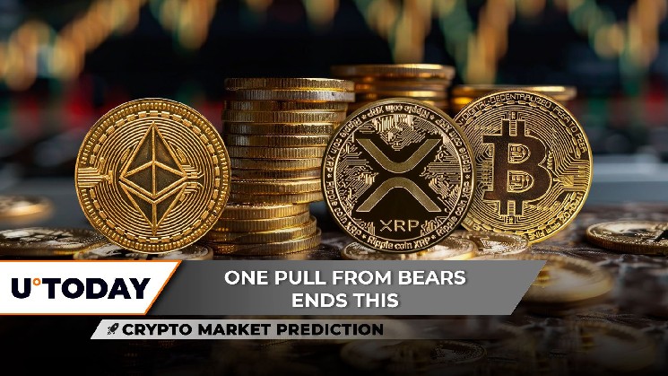 Прогноз для XRP, Ethereum та Bitcoin: ключові рівні і можливі сценарії розвитку ринку.