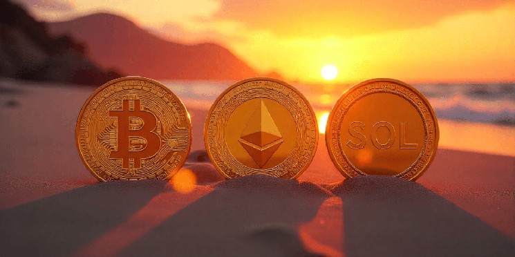 Три криптовалюти з величезним потенціалом на фоні можливого зниження ставок Федерального Резерву: Біткоїн, Ефір та Солана.