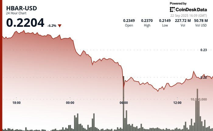 Резкое падение и восстановление HBAR: что произошло на рынке?