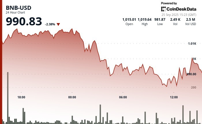 BNB падает ниже $1К: рынок криптовалют в страхе, снижение активности и новые предложения по комиссионным на BNB Chain.