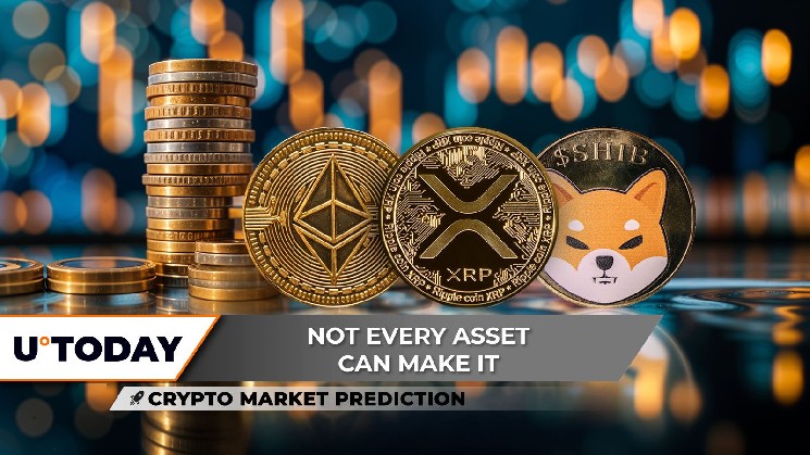 Прогноз крипторинку: Ethereum на межі ризику, XRP на шляху до $4, Shiba Inu не зуміла подолати критичний рівень опору.
