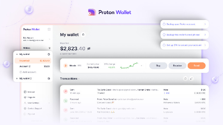 Обзор программного кошелька Proton: отправляйте биткоины по электронной почте
