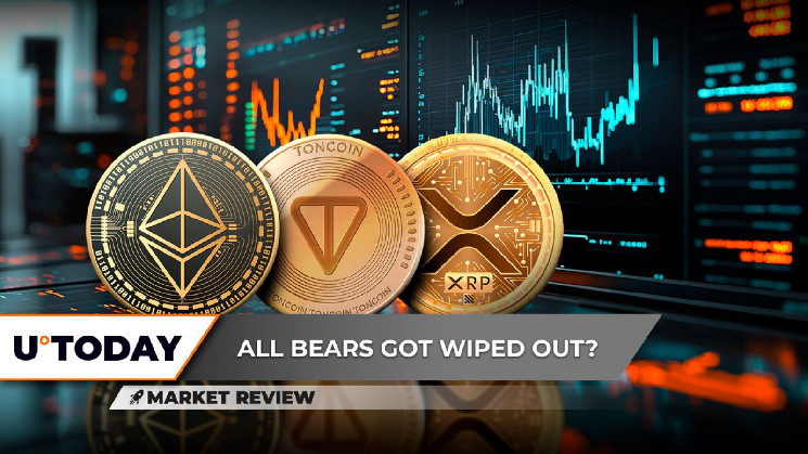 XRP: восходящий тренд; Toncoin (TON) $6? Ethereum (ETH) ключевой ход