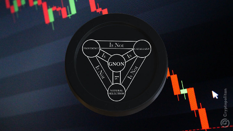 Крах Numogram (GNON): токен втрачає 95% вартості, засновник продає активи та ліквідовує проект.