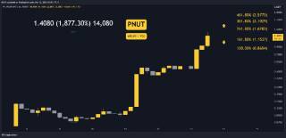 Прогноз ціни мемкоіна Peanut (PNUT): перспектива зростання та ключові рівні підтримки і опору на тиждень.