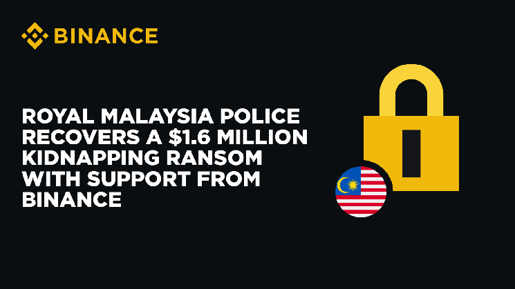 Королевская полиция Малайзии восстановила 1,6 миллиона долларов выкупа благодаря сотрудничеству с Binance в борьбе с похищениями и цифровой преступностью.